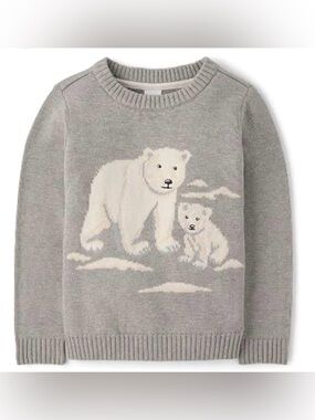 Gymboree Polar Bear Pullover Sweater Gray 5T